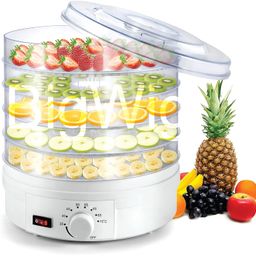 bigwig BigWig® Multifunctional 5-Tray Food Dehydrator: Ideal for Drying Fruit, Vegetables, Jerky, Spices, and More image 1