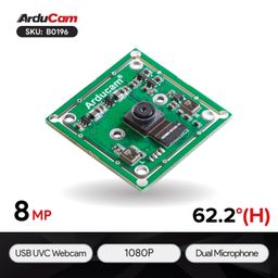 Arducam 8MP 1080P USB Camera V2 Module for Raspberry Pi, 1/4ââ‚¬Â CMOS IMX219 Mini UVC USB2.0 Webcam Board with 1.64ft/0.5m USB Cable for Windows, Linux, Android and Mac OS image 2