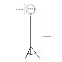 Amazon Basics LED Ring Light (12-inch) with Hot Shoe Adapter, Stand & Cameras, and 3 Temperature Modes image 5