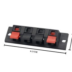 Electronic spices Speaker Terminal Block Stereo Push Release Connector Plate 4 Way Amplifier Spring Jointing Clamp pack of 2 image 3