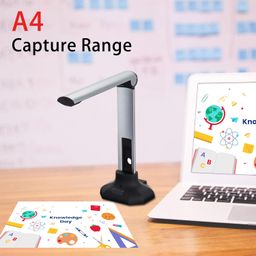 QOMO QPC20 Portable 5.0 MP Document Camera Scanner, USB, Foldable, Lightweight, Affordable image 4