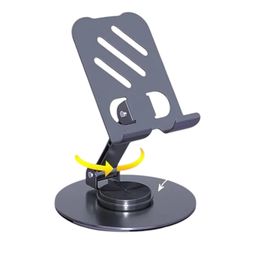 classic-hub Mobile Stand & Tablet Stand, Foldable & 360 Rotatable Mobile Stand for Table, Multiple Height & Angle Adjustments, Stable Metalic Round Base Weight of Any Phone or Tablet image 1