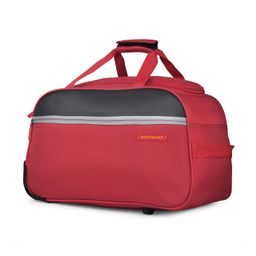 aristocrat Enigma 52 Cm Polyester Softsided Cabin Size Duffle Trolley with Wheels - Red image 2