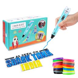 WOL3D I tech (Blue) Magic 3D Pen with 20 in 1 (5 M) PLA Filaments for 3D Printing with Speed Control, Advanced Temperature Regulation, OLED Display & Ergonomic Design – Compatible. image 1