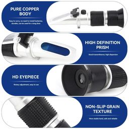 Agatige Refractometer, 0-90% Brix Meter Refractometer Handheld Sugar Refractometer High Accurate Brix Measurement Meter with ATC, Wine Extractor Tester Machine for Fruit, Beverages&Juice, Honey image 5