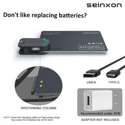 seinxon Wallet Finder RFID Blocking Card IP68 Item Tracker Works with Apple Find My APP & Network with Recharge Clip (iOS Only) image 4