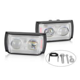 generic SP Electron 12v/24v 45W Mini Double Lens Fog Light with Yellow & White Flashing Light with Switch (Pack of 2) image 3