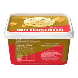 Amul Ice Cream Butterscotch Gold, 1 Litre image 2