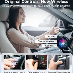 ByteWave CarPlay Wireless Adapter for Apple, Convert Wired to Wireless CarPlay Adapter for iPhone [Mini Size, USB-A & USB-C/Type-C, Plug&Play, No Delay], Compatible with Cars from 2016, Brown image 5