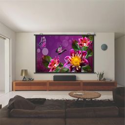Inlight Map Type Projector Screen, 6 W x 4 H(in Imported HIGH GAIN Fabric A+++++ Grade) image 4