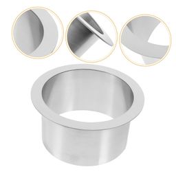 Zerodeko Drop-in Trash Chute, Stainless Steel Balance Flap Cover Round Built-in Countertop Waste Trash Chute Bottomless Embedded Trash Bin for Home Restaurant 20cm image 5