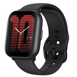 Amazfit Active 42mm AMOLED Smart Watch, Built in GPS, 14day Battery, 5ATM Water Resistant, for iOS & Android, Accurate Readings, BT Calls, Strava Support, Temperature Sensor, VO2 Max (Midnight Black) image 1