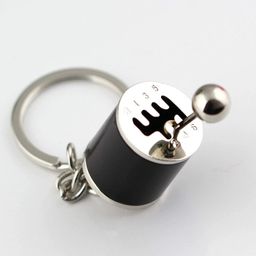 HEAVY DRIVER® 6Speed Creative Auto Part Model Gear Box Keychain Chrome Six-speed Manual Transmission Shift Lever Keyring Key Chain Turbo Car Gear Shift Stick Knob Keyfob image 3