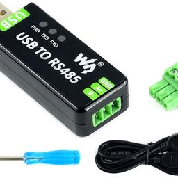 spiffysky Industrial USB to RS485 Converter Adapter | RS485 to USB | RS 485 Converter with Protection Circuits for Industrial Applications | Black with Three Pin image 1
