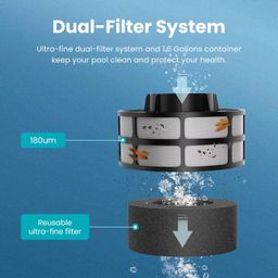 Higgsinno Cordless Robotic Pool Cleaner, Automatic Pool Vacuum with App, Lasts up to 240 Mins, Ultra-fine Dual Filter Ideal for Above/In-Ground Pools up to 1,076 Sq.ft image 2