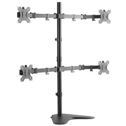 JIN OFFICE Quad Monitor Stand With 13-32" Support| 8 kg Wt. Cap. Per Monitor| Height Adjustable Four Monitor Arm| Tilt and Rotation Features image 2