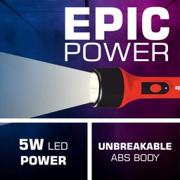 Spicelite SUNBRIGHT 5W LED Dry Cell Torch – High-Performance, Ultra-Bright, Long-Lasting, Portable and Everyday Use with Enhanced Beam Distance Flashlight image 4