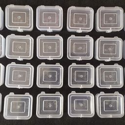 generic R. D. Traders Small Containers Plastic Clear Boxes with Lock lid 10 ml (Pack of 24)(Size =4cmx5cm), Round, Transparent image 1