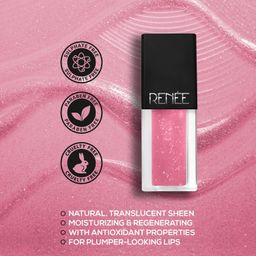 Renee See Me Shine Lip Gloss - Pink Pow Wow 2.5ml | Glossy Non Sticky & Non Drying Formula | Long Lasting Moisturizing Effect | Compact and Easy to Carry image 4