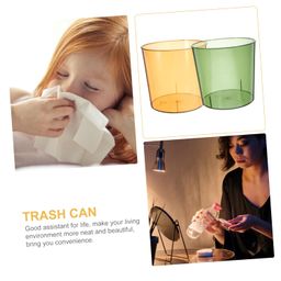 NUOBESTY 2Pcs Small Trash can Garbage can Paper Storage Basket Office Trash can Bathroom Paper Bucket Trash Storage can Trash Bucket Household Wastebasket Thickened Paper Container The pet image 3