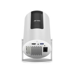 Ant Esports View 521 Smart LED Projector - White | 1080P & 4K Support I 2500 Lumens I WiFi +BT, Android 9 I HDMI/USB I Upto 130"(330cm) Max Screen I Speaker Power 3W I 720P Native Included 120" Screen image 2