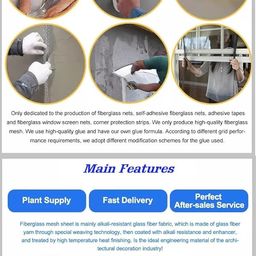 Tjikko Fiber Mesh Glass Coated Roll 1 Meter width x 50 Meter Length, 45 Gsm for Waterproofing, Roof/Crack Patch/Wall Repair, Wall Coating, Plastering mesh, Chicken mesh, Murga Jali image 2