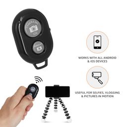 Amazon Basics Bluetooth Remote Shutter for iOS and Android with Bluetooth Technology, Useful for Selfies, Group Shots, self Portraits and Long-Exposure Shots | Works with Most Smartphones and Tablets image 5