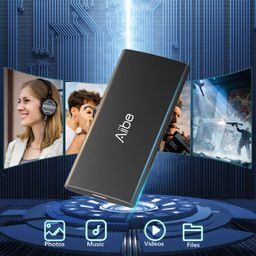 1TB External SSD Aiibe Portable SSD 1TB - Up to 500MB/s - USB-C, USB 3.1 External Solid State Drive 1TB USB SSD Drive for PC Laptop, Mac, Xbox One and PS4 - Black image 5