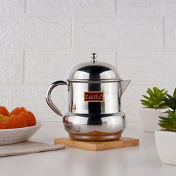ZESTILO Oil Dispenser - 600 Ml Capacity, Steel Container With Dome, Silver image 3
