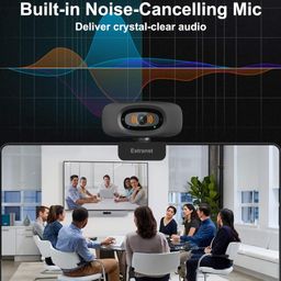 Estranst Autofocus 2K Webcam with Privacy Cover & Noise Canceling Microphone, Works with Zoom Teams YouTube Xbox, External Web Computer Camera for Laptop Mac PC Desktop Monitor image 3
