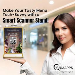 QUAAPPS QR Scanner Standee for Hotel Menu | Quick,Effortless,Time Saving,No App Needed Scanner | Boost Business Reviews with Tap or Scan image 5