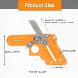 tecokart TecoKart® 3 in 1 Edge Banding Trimmer – Manual Wood Cutter with 10 Blades and 2 Chamfering Tools, Essential Carpenter Tool for Wood Edge Banding and Trimming image 2