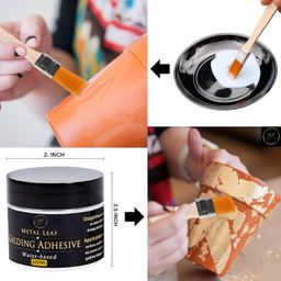 ask vark wala Gilding Adhesive, 100ml Gold Leaf Adhesive for Craft Use, Water Based Gold Leaf Glue for Craft Art Use, Pasting Foil, Epoxy Resin image 2