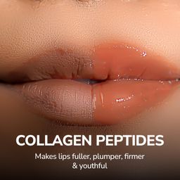 mila beauté Peptide Lip Gloss Balm I With SPF & Hyaluronic Acid I Plump & Fuller Lips I Hydrating & Shiny Lip Balm Non Sticky I Highly Pigmented I Soft & Nourished Lips - Chai Latte image 2