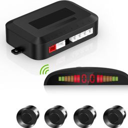 AutoBizarre Reverse Parking Sensor Kit with 4 Parking Sensors, LED Distance Display with Sound Warning For All Cars Vans & Trucks (Black) image 2