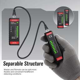 Network Cable Tester, HABOTEST HT812A with RJ45 RJ11 Port, Ethernet Cable Tester Tool,Speaker, Coax, Video, and Data Fast/Slow Gear, 60V Cable Telephone Line Continuity Test for CAT5/CAT5E/CAT6/CAT6A image 5