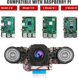 IDUINO Raspberry Pi 4B Camera IR Camera Module 75 Degree 5MP OV5647 Webcam Automatically Switching Between Day and Night Vision with Holder and Cable for Raspberry Pi 5 4B 3B+ Zero and Zero W image 4