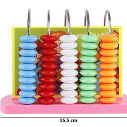 BKDT Marketing Educational Abacus 5 Rods for Kids Early Math Skills for Kids to Learn to Count, Add & Subtract with Colourful Beads - Mathematics Tool kit -Abacus Toys for Kids (Abacus 5 Rods) image 3
