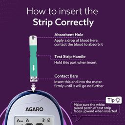 AGARO Glucometer, Blood Glucose Monitoring System with 50pcs Strips & Lancets, Glucometer Machine, Instant Blood Sugar Test at Home, Fast Blood Sugar Testing Device, Simple & Accurate, GLM-76. image 5