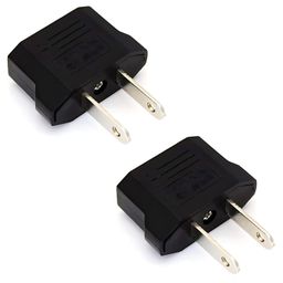 VIVATRA 2-Pin Flat to Round US Conversion Plug, Compact Electrical Adapter for Home and Travel Use, Durable and Easy to Use (Pack of 2) image 1