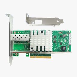 lemspum 10Gb Network Card Single SFP+ Port PCI Express X8 Ethernet Converged Server Adapter Compatible Intel X520-Da1 82599En Chip Support Windows 7/8/10/11/Visa,Server/Linux/Vmware, Green image 1