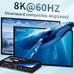 kvm Switch displayport kvm Switch 1 Monitors 2 Computers 8K@60HZ，4K@120HZ，4 Port USB3.0（with 1 USB C,displayport kvm switches,dp kvm Switch 2 Computers 1 Monitor,Supports Multiple Operating Systems. image 5