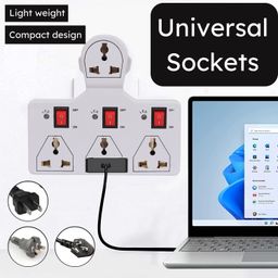 generic 4 Universal Socket 3 Switch Multi Plug Extension Board/Multiplug(Pack of 2)... image 3
