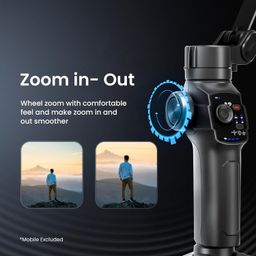 Digitek (DSG-009F AI) 3 Axis Smartphone Gimbal with Wide Angle and AI Face Tracker - Telescopic Rods & External Microphone Support - Lightweight and Compatible with Smartphones image 3