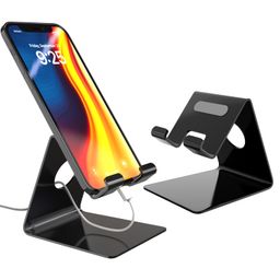 amazon basics Desktop Mobile Stand Phone Mount Tabletop Holder for Phones and Tablets - Black image 2