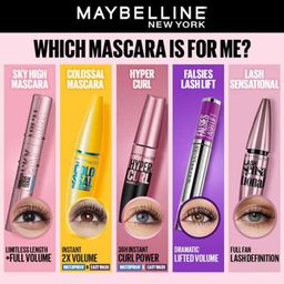 Maybelline New York Mascara, Curls Lashes, Highly Pigmented Colour, Long-lasting, Waterproof, Hypercurl , Black, 9.2ml image 5