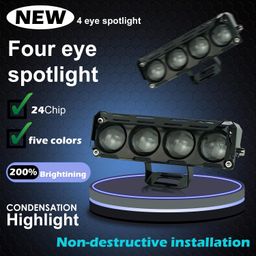 OTO2EYE 6 Months Warranty Powered By LIU HJG 4 LED Super Bright Fog Light, 12V-80V, 5 Modes White, Yellow, Red, Alternative & Flashing, For Bikes And Cars (4 LED 5 MODE, PACK OF 2) image 4