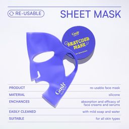 gush Beauty Snatched Mask Reusable Silicone Sheet Mask | Eco-Friendly & Customizable Skincare | Enhances Product Absorption & Locks in Moisture | Comfortable & Durable Design | 1 Count image 3