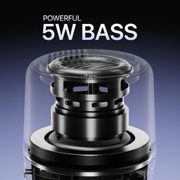 Mivi Play Bluetooth Speakers Wireless with 12 Hours Playtime. Wireless Speaker Made in India with Exceptional Sound Quality, Portable and Built in Mic-Black image 4