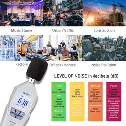 Metravi Mini Environmental Meters Set including Anemometer, Sound Level Meter, Lux Meter & Temperature & Humidity Meter image 4